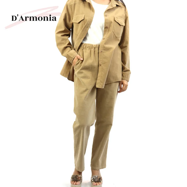 Italy Design Fashion Clothing Women Long Sleeve Linen Cotton Blouse Ladies Fancy Coat