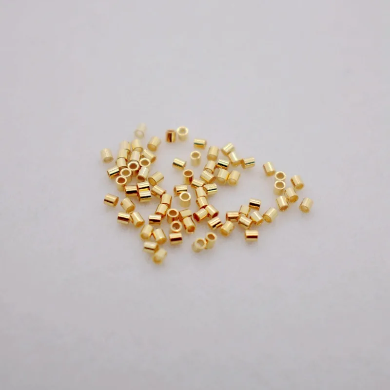 S925 pure silver positioning tube positioning bead steel wire fishing line clamp flat fixing material DIY handmade jewelry
