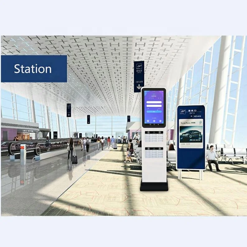Cell phone charging station  24 slots  Shared power bank rental station for  mall  Portable Power bank station