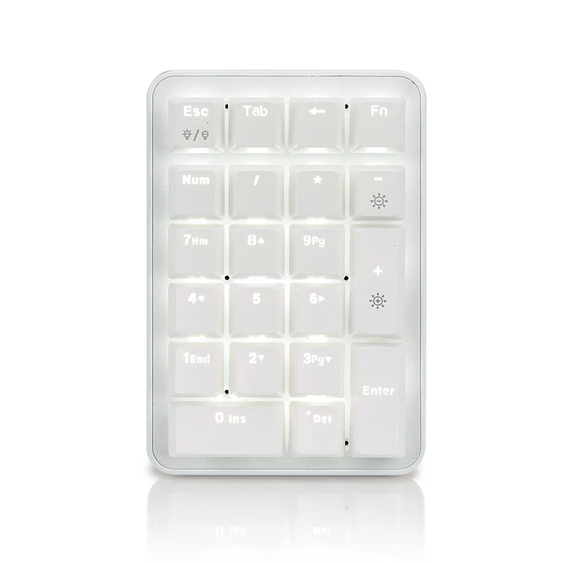 Digital Mechanical Keyboard Floating 21-key Mechanical Axis Backlit Ergonomic Design Black and White Two Colors Optional Laptop