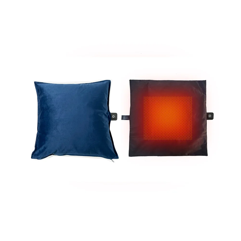 2024 Graphene heating system and elements for Warm Bedroom 100% Polyester Fiber 100% Polyester Heated Heated Throw Pillows