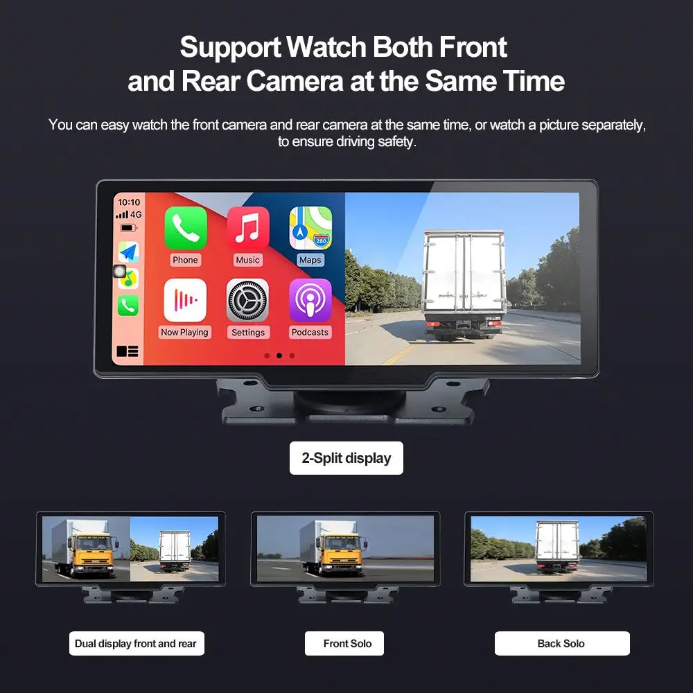 10.26 Inch Universal car radio Multimedia Player with Mirror Carplay Touch Screen Display Hd Front Camera Carplay