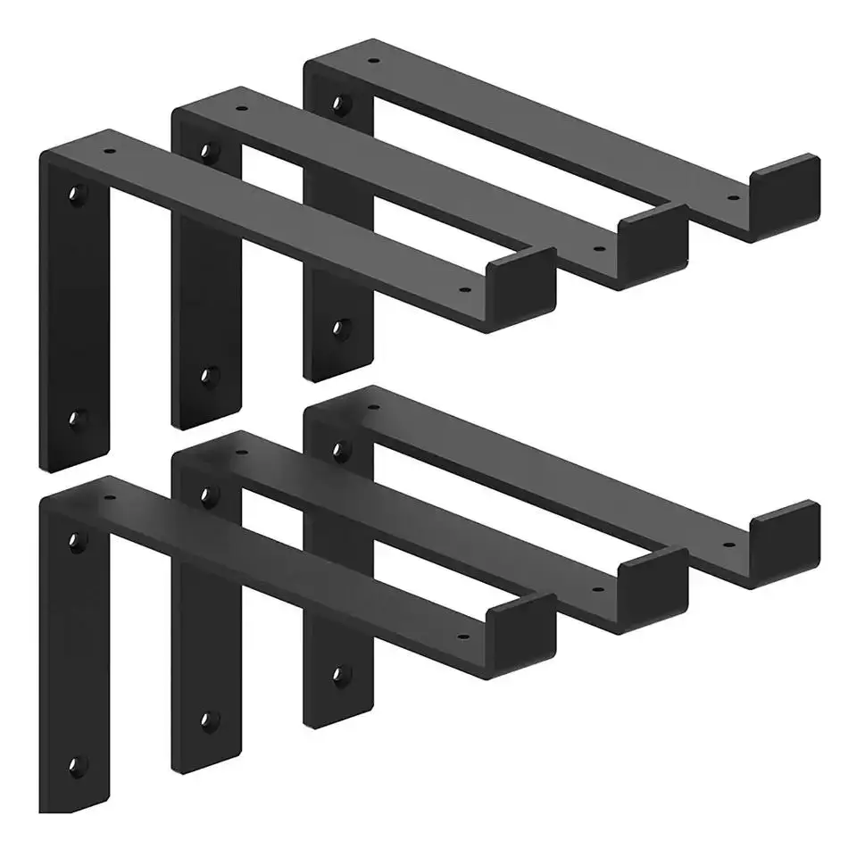 Shelves Brackets DIY Custom Wholesale Hook L Support Cast Iron Steel Wall Mounted Heavy Duty Floating Metal Shelf Brackets