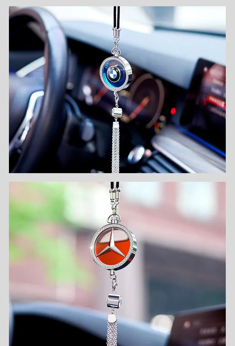 Fashion Logo Luxury Car Scents Hanging Pendant Air Freshener Perfume Car Essential Oil Hanging