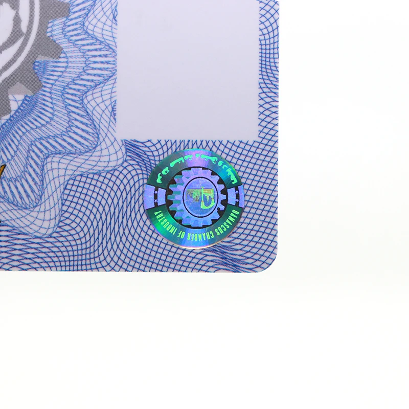 High Quality Anti-counterfeit Printing RFID Hologram Business Card With Sticker