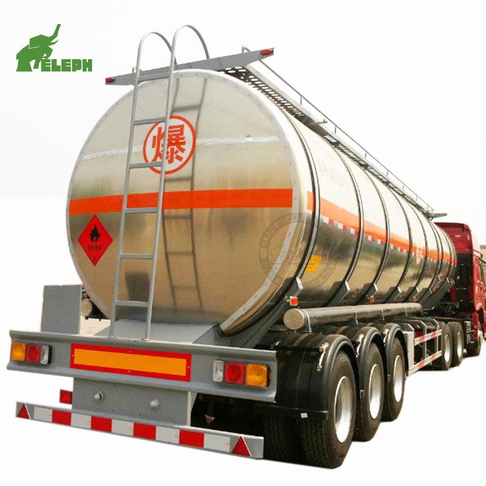 Factory Supply aluminum alloy stainless semi trailer steel material oil truck transport tanker semitrailer semi tank trailer