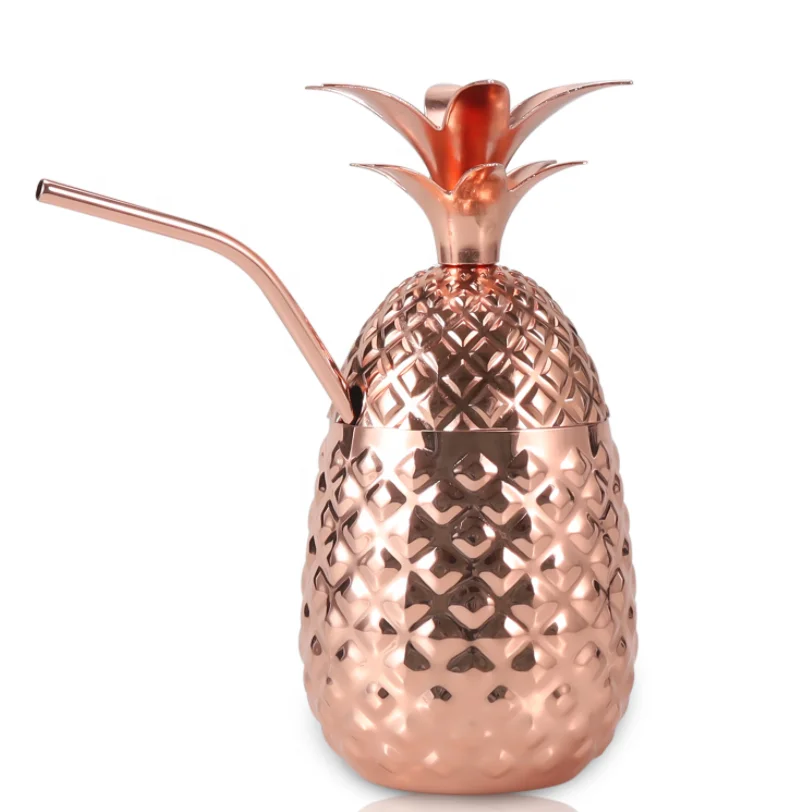 Wholesale popular Barware Tool Set Funny Drinks  stainless steel big pineapple shape cup