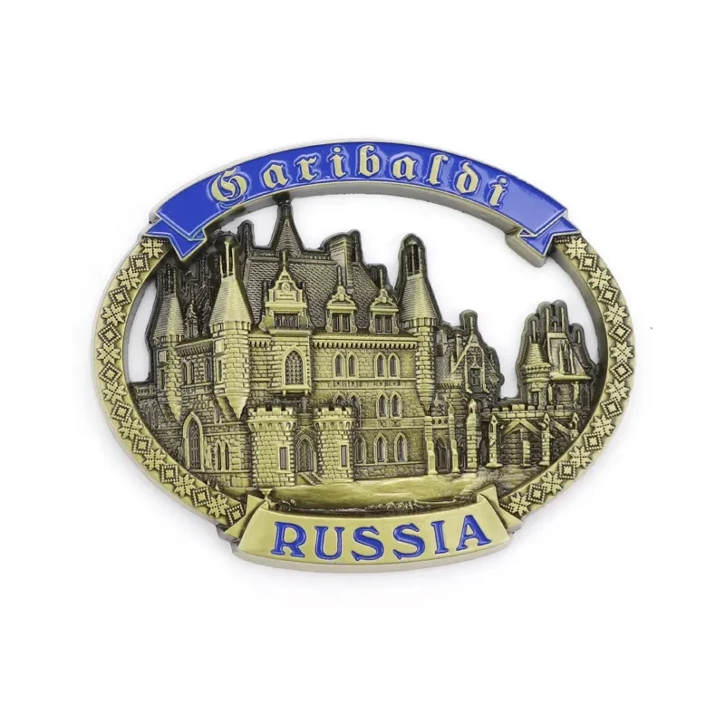 2023 Hot Selling Custom Design Zinc Alloy Die Casting Russia Tourist Souvenir Gift Metal Fridge Magnet