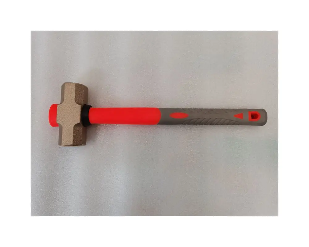 Неискрящиеся инструменты, Бериллиевая бронза, 1,5 кг, кувалда с оранжевой/серой ручкой из стекловолокна, коническая модель