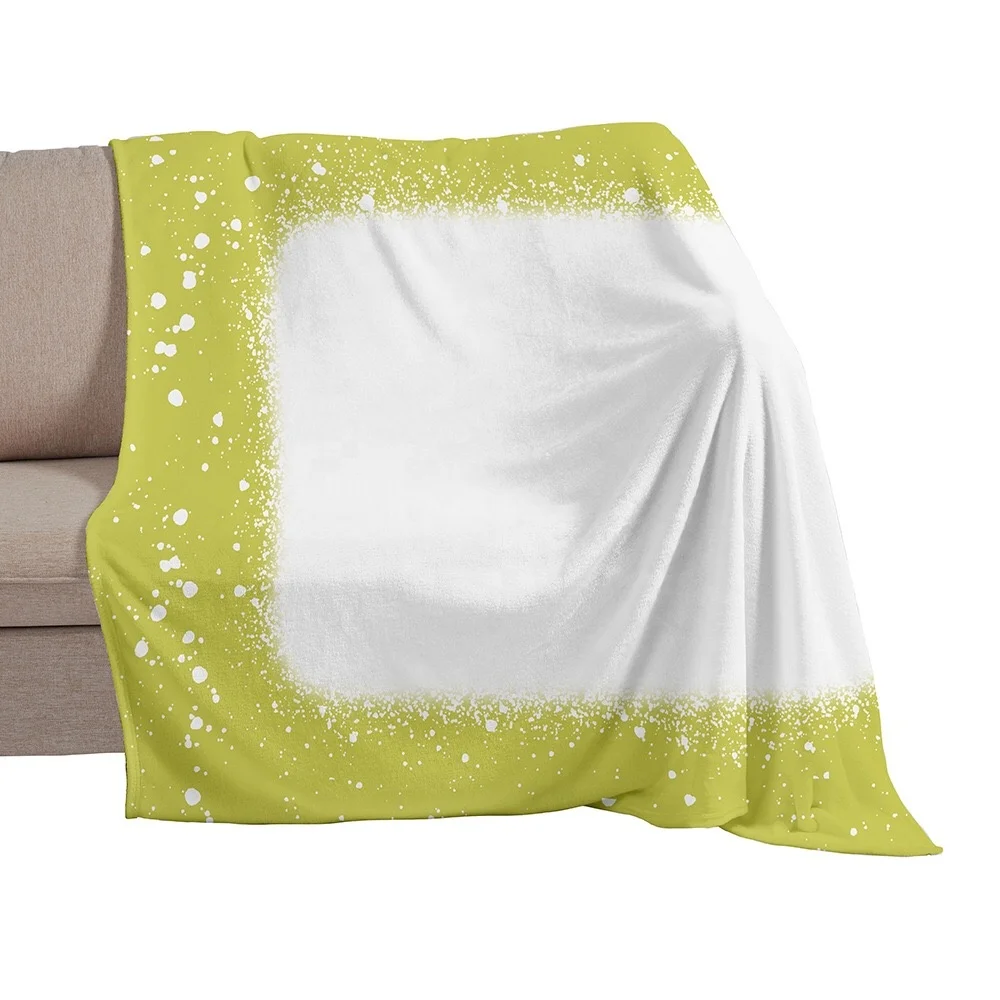 Lancoda 20 Colors Flannel 50 by 60 inch Faux Bleach Sublimation Blanket