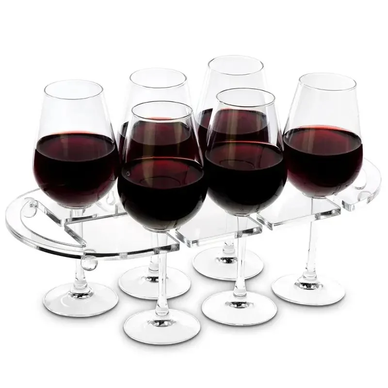 Wine holder Custom design plexiglass wine and bottle organizer stand clear acrylic wine stand acrylic