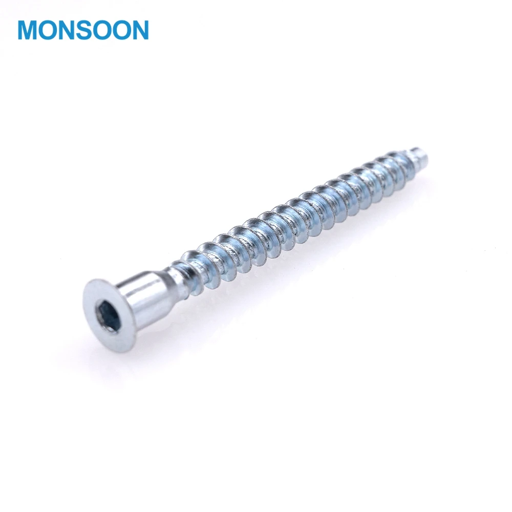 
hot sale Flat Head pozi Drive self tapping furniture Euro Screw Wood Chipboard Cabinet Connecting Confirmat Screw 
