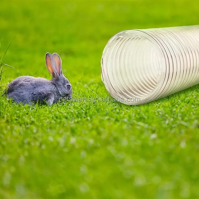 Extra Long Jumbo Size Clear Tunnel Thru-Way Crinkle Tubes for Ferrets, Cats, Kittens, Rats, Guinea Pigs, Small Animals