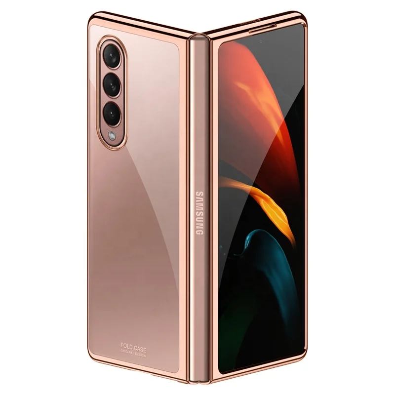 OMEVE для Samsung Galaxy Z Fold 3 5G чехол Ультратонкий гальванический Жесткий ПК кристально прозрачный задний Чехол