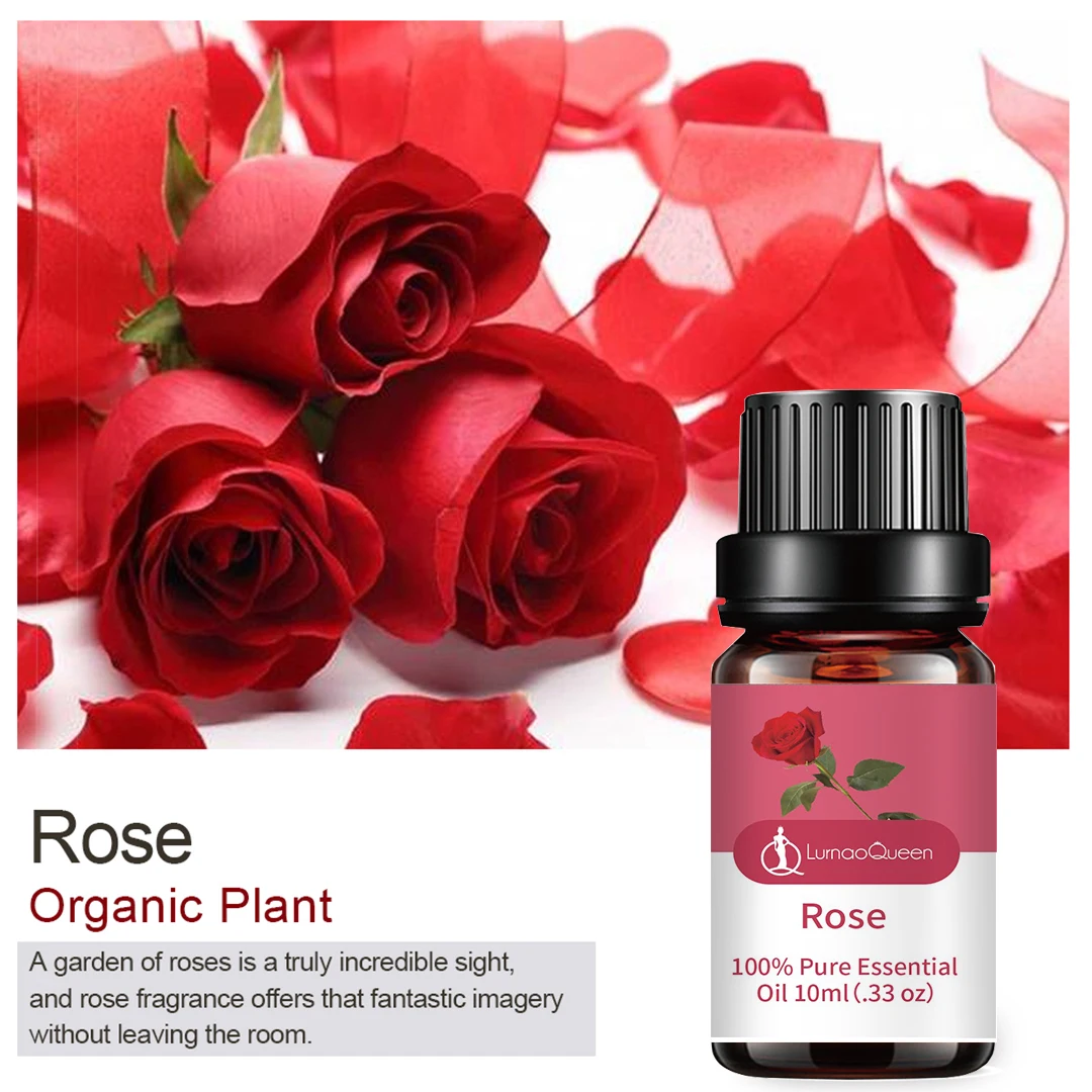 Organic Natural Bulgarian Essential Oil 10ML Rose Essential Oil Set Fragrance Concentrated Rose Oil Set
