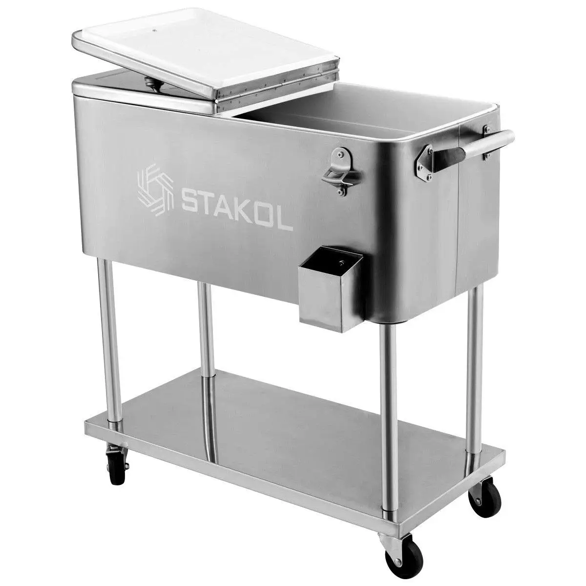 DR121003 Best Seller Stainless Steel Ice Chest Patio Use Cooler Cart