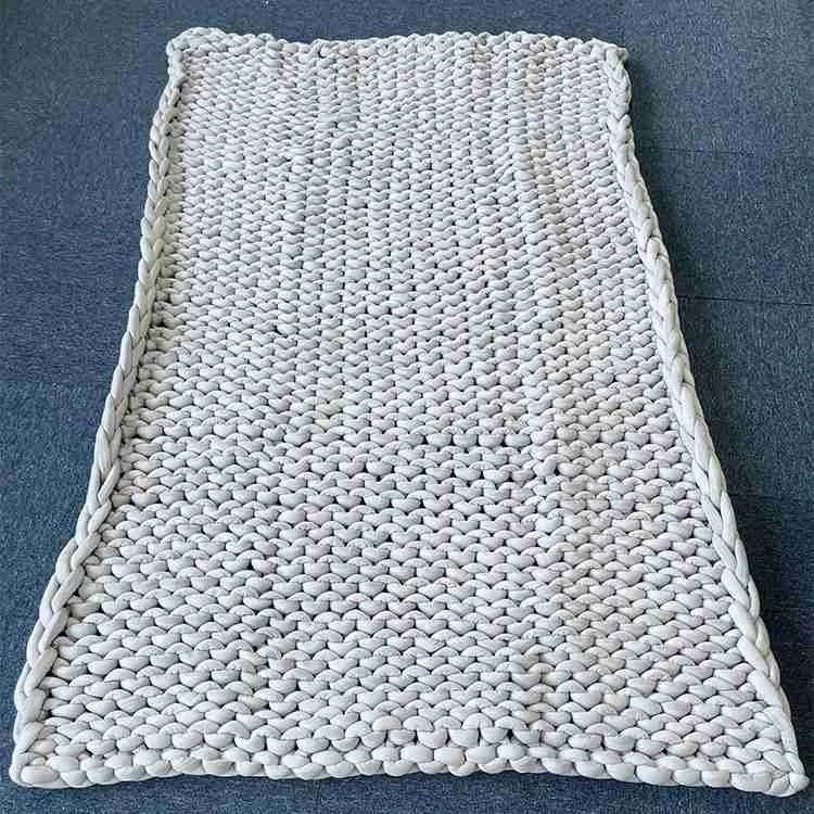 Hot Customized Heavy Luxury Throw Large Hand Made Chunky Knit Weighted Blanket