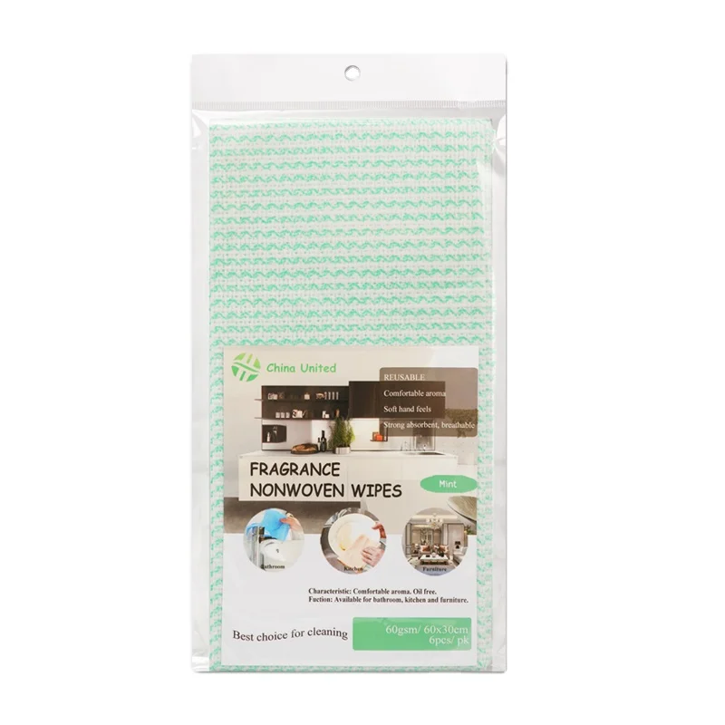 Eco Friendly Biodegradable Dish Clothes Absorbent  Reusable Bamboo Kitchen Towels Household Cleaning Towel