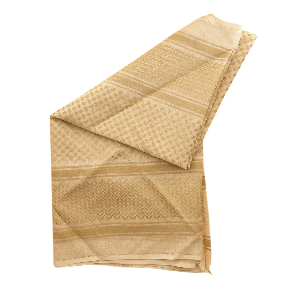 Winter warm and cold face towel Saudi Arabia turban travel pure yellow striped face towel