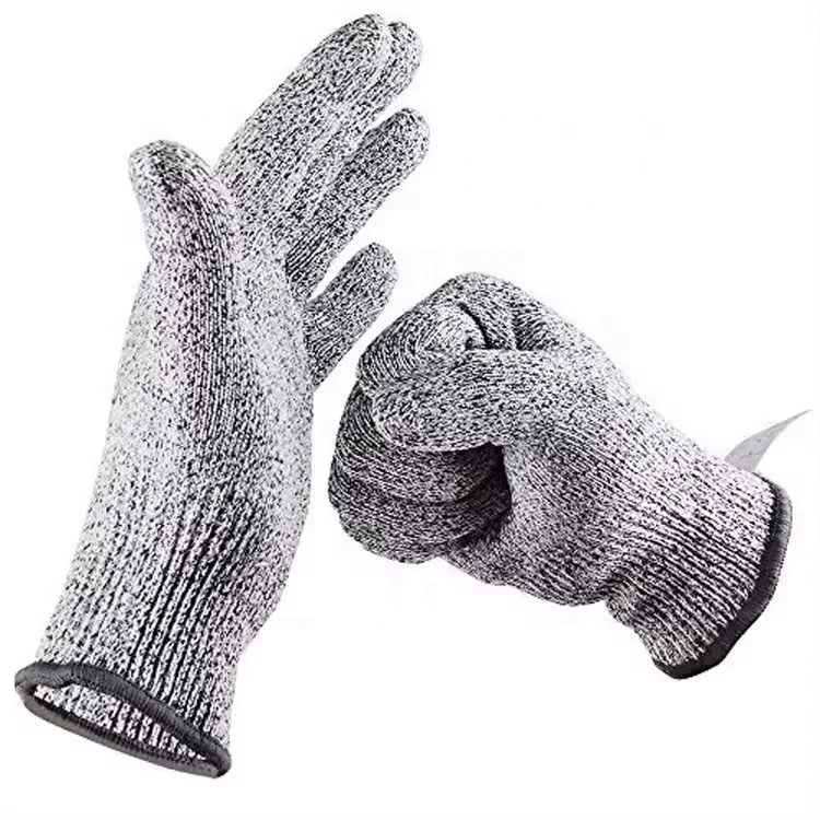 13 Gauge Food Grade Level 5 Hppe Hand Protective Glass Factory Kitchen Safety Work Cut Resistant Gloves