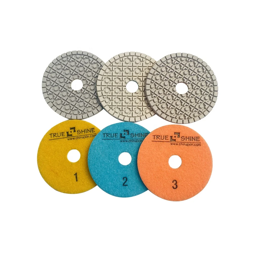 2023TRUE SHINE high-efficiency polishing for granite marble ES and tiles hook and loop backed flexible diamond polishing pad
