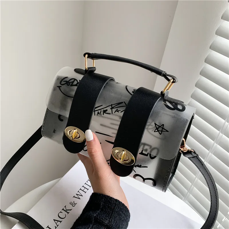 SY 2022 New Women Shoulder Bag Pvc Transparent Messenger Female Bag Small Designer Handbag Purse Crossbody Bags For Women