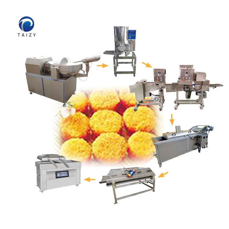 Fully Automatic Beef and Chicken Hamburger Machine Meat Nugget Production Burger Patty Line