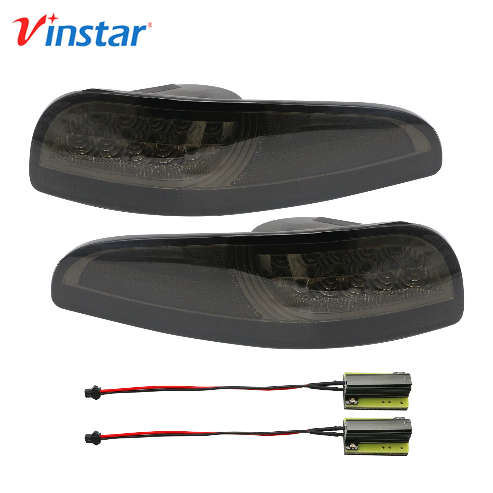 Vinstar smoked lens Led Front Corner light driving turn signal light For Chevy for Corvette C5 97-04