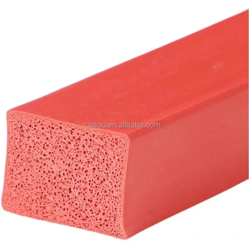 Free Sample Extruded Silicone Rubber Foam Sponge Seal Strip