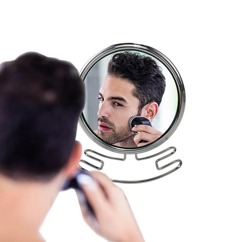 
HELI Fogless make up mirror with razor holder and Tool-Free Mount via suction cups chrome makeup mirror,shaving,table mirror 