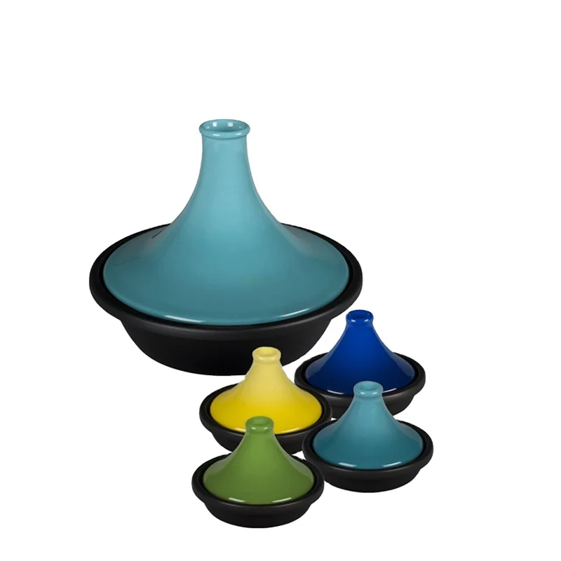 Colorful Enamel Cast Iron Moroccan Tagine Pot With Ceramic Lid