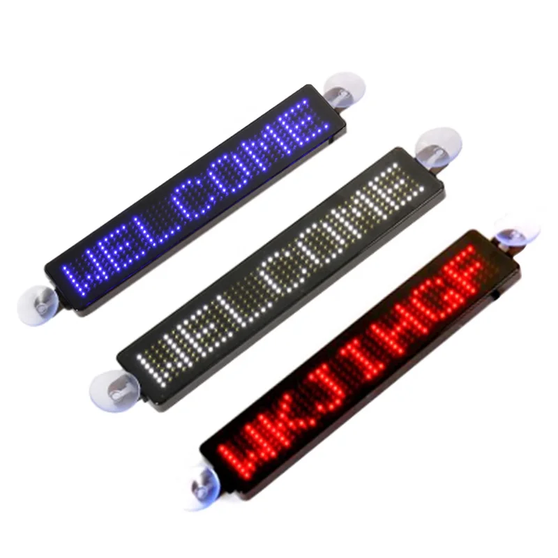 Dc12v Led Car Rear Window Sign Board Scrolling Message Display Board Led Banner with Remote Controller and Cigar Lighter