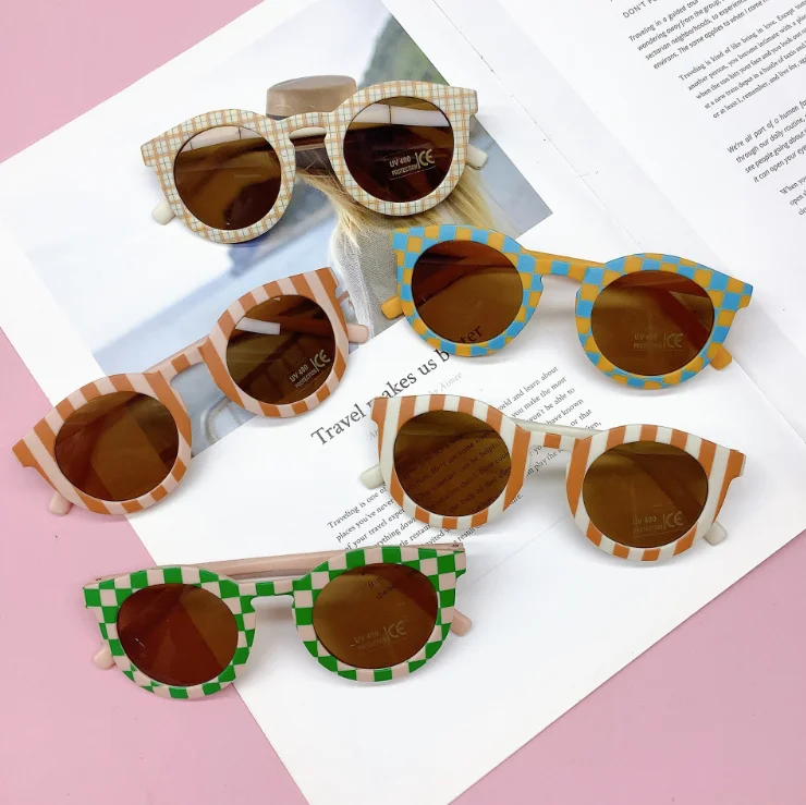 New Wholesale Fashion Vintage Custom Brand High Quality Sun Glasses UV Protection Sunglasses With Logo For Kids