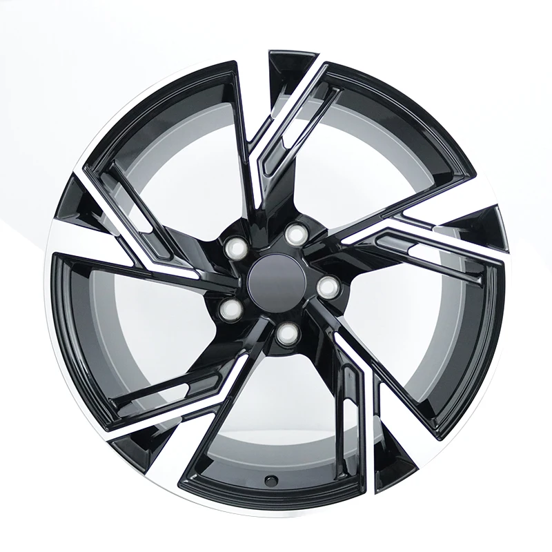 15 16 17 18 19 20 21 22 Inch Black Machine Face With Blue Inner Line 4x100 8x100/114.3 5x112 Casted Car Rims Passenger Car wheel