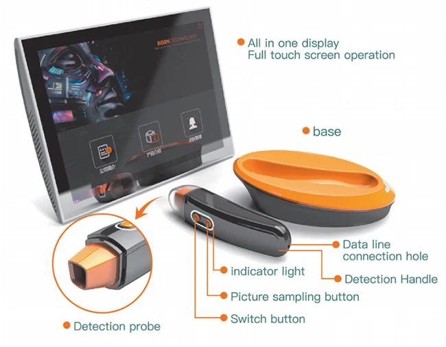 Salon Beauty Uv Light Clinic Observe Skin Age Scanner Smart Face Analysis Skin Care Analyzer Machine