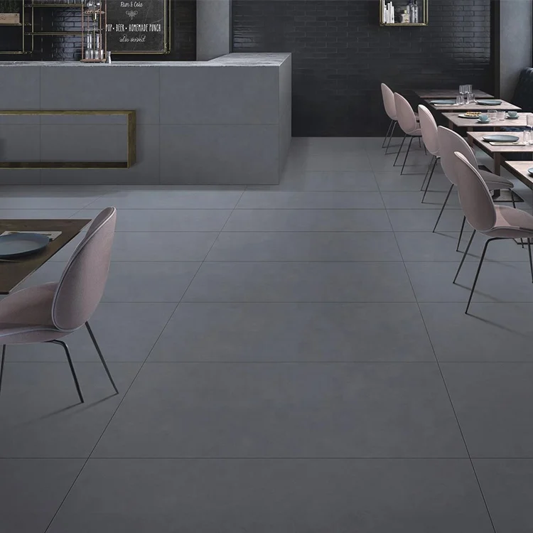 Marble Designs Concrete Cement Gray Color Porcelain Rustic tiles Matt Finish Anti-slip Effect Floor Ceramic Tiles 600x1200mm