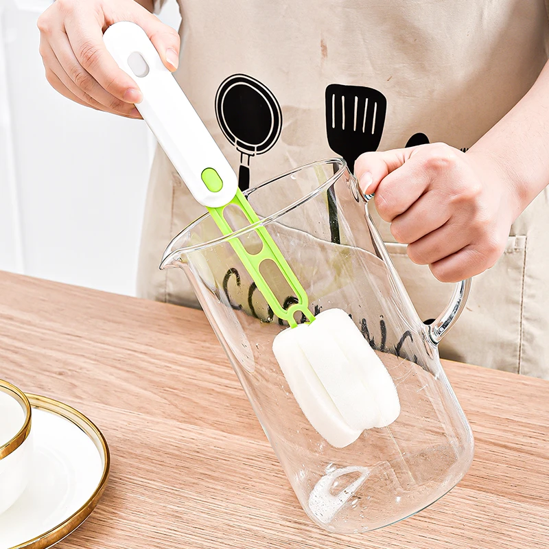 High Quality Clean Sink Cup Double Foam Bottle Brush With Small Brush Head