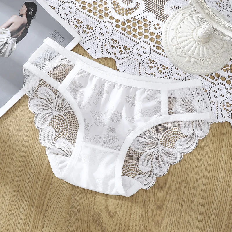 mature female Lace Panties For Women Girls Underwear comfortable stain low-waist woman underwear brief sets