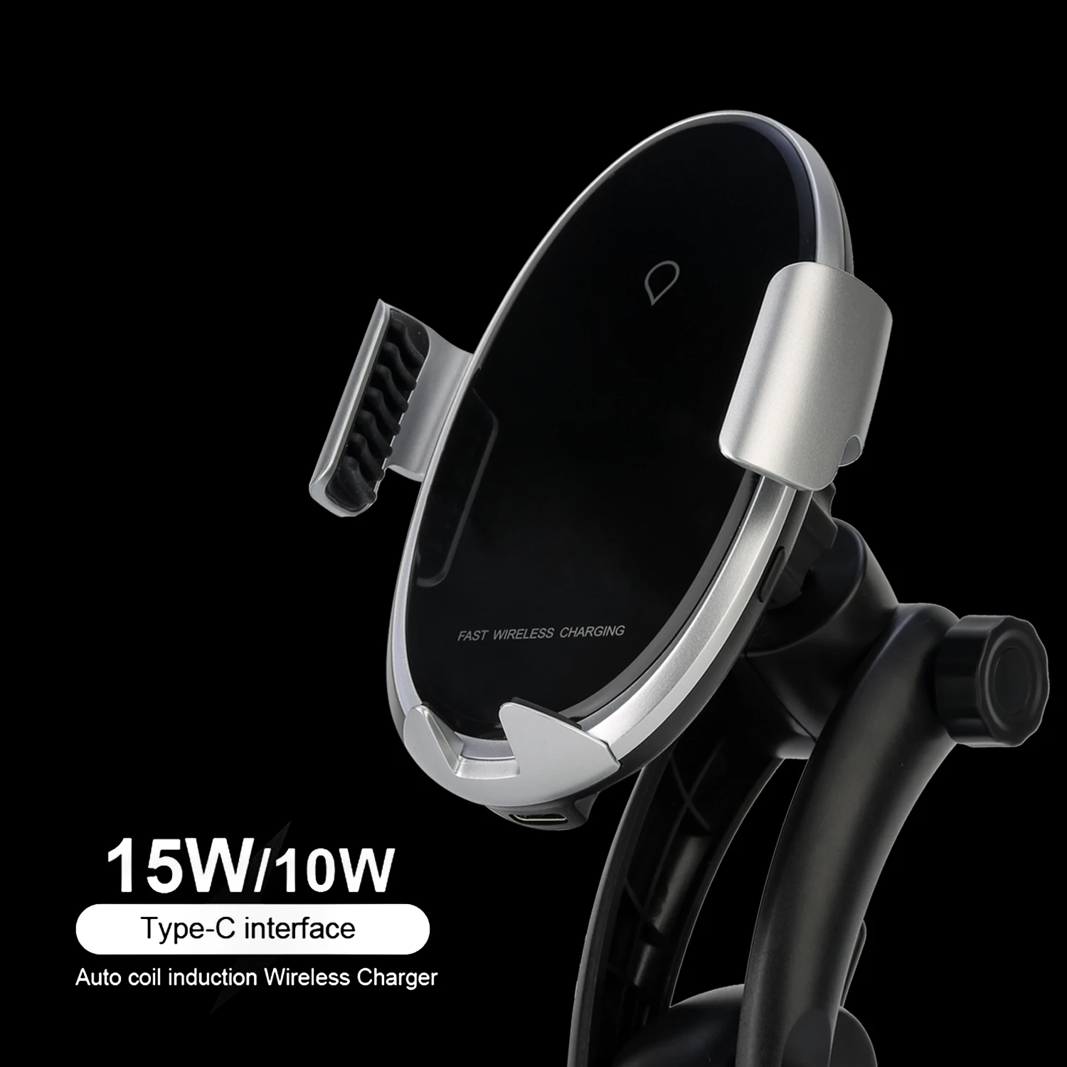 
Qi Fast Charging Auto Clamping Mobile Phone Holder Infrared Cell Sensor Automatic Kc 15w, 10w Smart Mount Car Charger Wireless 