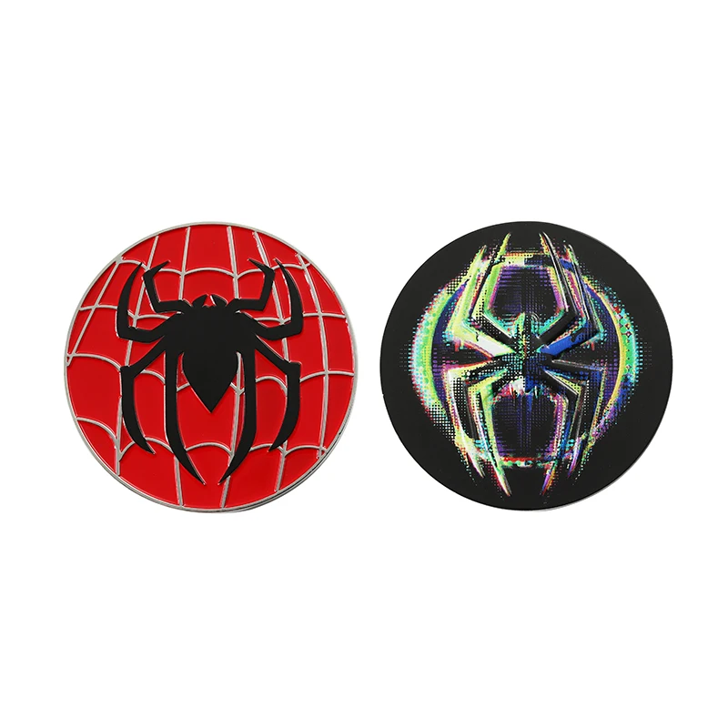 custom design coin yourself zinc alloy metal spider coin