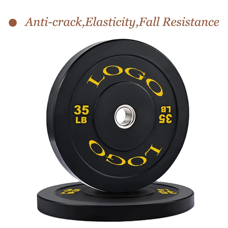 Nantong Factory Custom OB Anti Crack Barbell Solid Rubber Weight Competition Bumper Plate