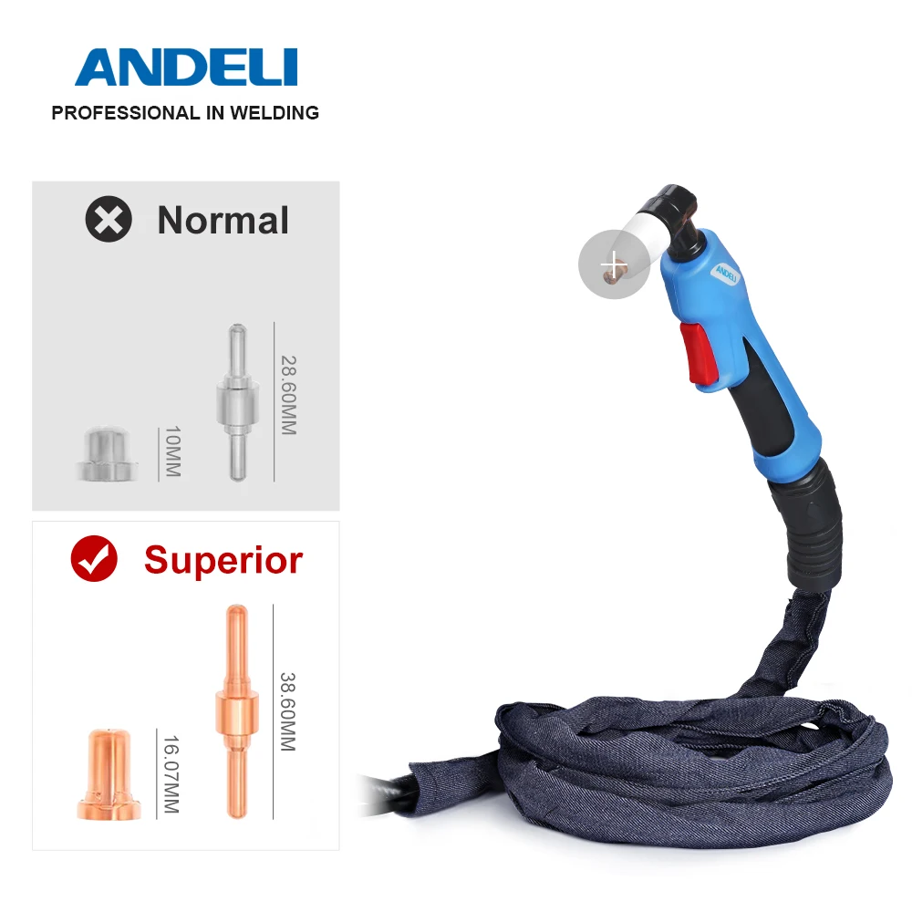 ANDELI  2024 New Arrival 110V/220V LED   CUT45D HF CUT 15MM Plasma cutter machine