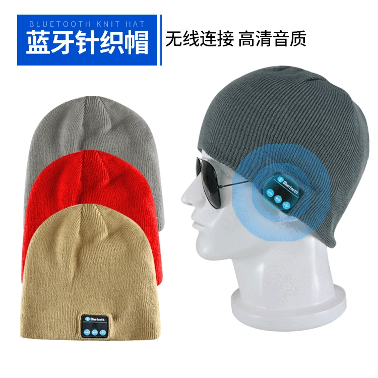 New Fashion Beanie Hat Wireless Earphone Smart Headset Speaker Mic Winter Outdoor Sport Stereo Music Hat