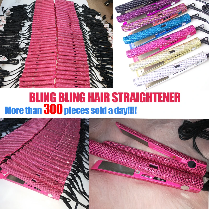 Amazon new design beauty personal care hair styling electric 2in1 hair curler flat iron hair straightener online