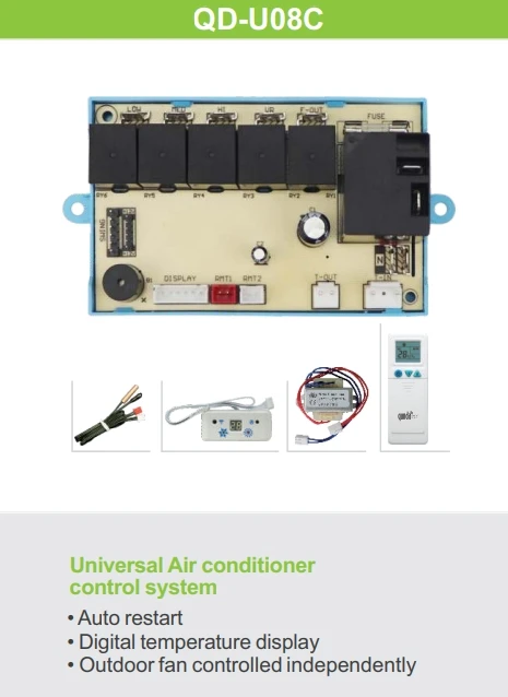 QUNDA QD82U + универсальный инвертор 12000-24000BTU DC/AC сплит система управления кондиционированием воздуха для холодильных деталей домашнего использования