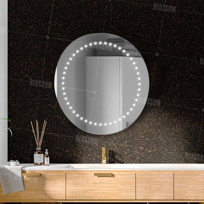 Умное настенное светодиодное зеркало для ванной комнаты с подсветкой, домашний декор с Bluetooth, незаменим для макияжа
