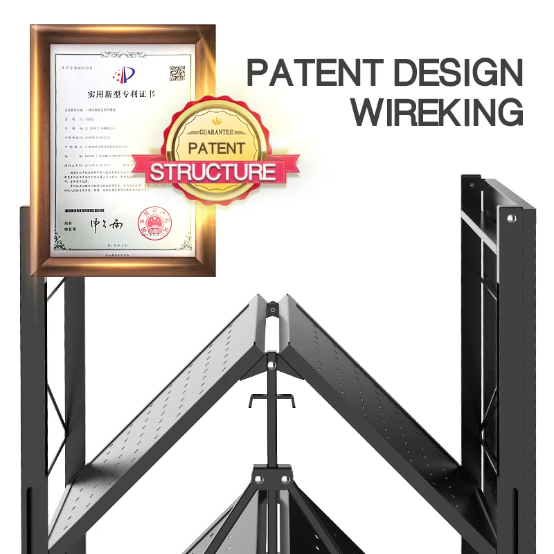 5 Tier Foldable Storage Shelf Rack Kitchen Organizer Portable Display Rack Storage Holders & Racks