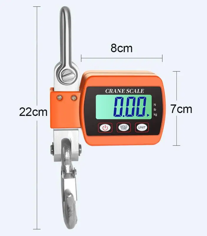 Electronic weighing heavy goods crane hanging scale 500kg