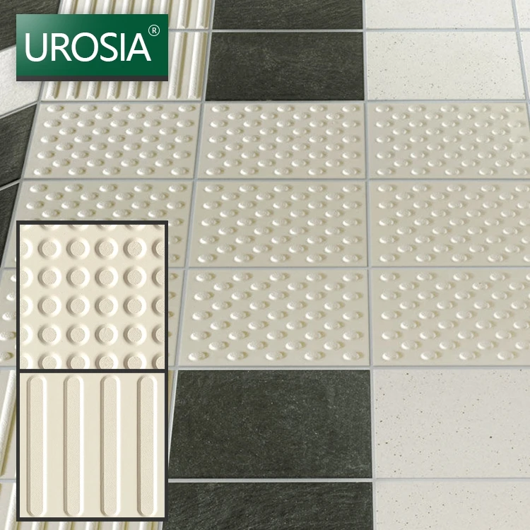 Homogeneous Tactile Square Slip Resistant Blind Ceramic Floorfullbody Floor Blind Tiles For Blind Road