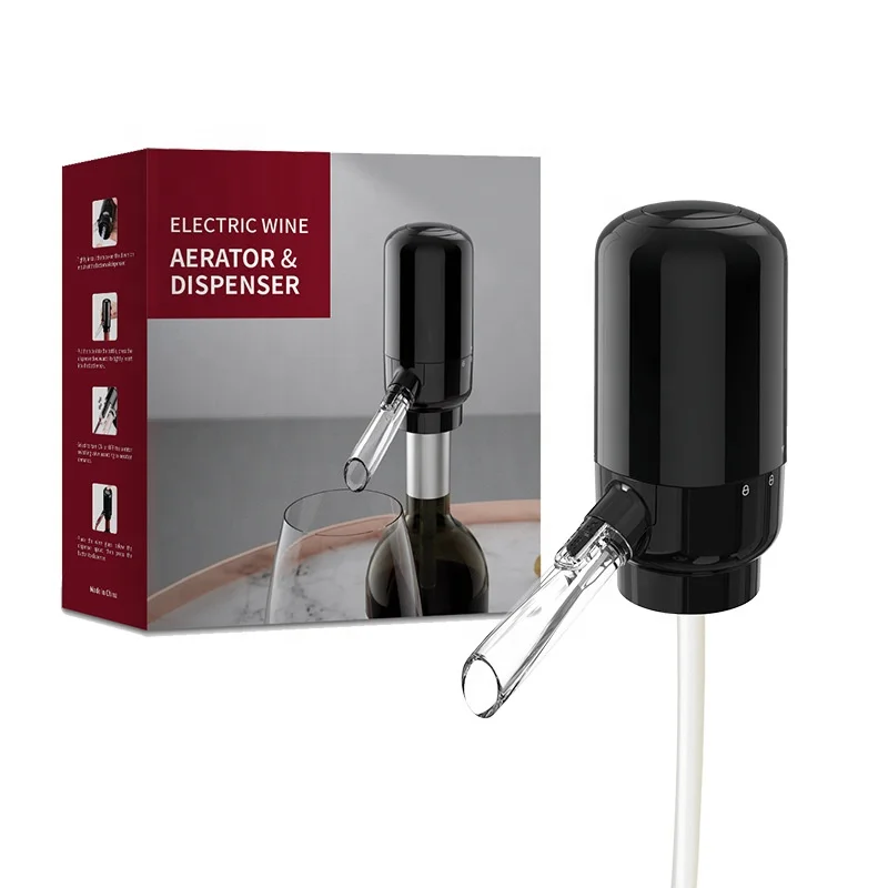 Hot Selling Convenient Battery Newest Smart Electric Automatic Red Aerator Wine Dispenser for Better Taste